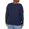 image:imageAmazon Essentials Womens Long Sleeve SlimFit Rib Scoop Neck Sweater Fall Tops Pack of 2BlackCharcoal Heather