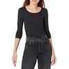 image:imageAmazon Essentials Womens Long Sleeve SlimFit Rib Scoop Neck Sweater Fall Tops Pack of 2BlackEggshell White