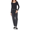 image:imageAmazon Essentials Womens Long Sleeve SlimFit Rib Scoop Neck Sweater Fall Tops Pack of 2BlackEggshell White