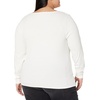 image:imageAmazon Essentials Womens Long Sleeve SlimFit Rib Scoop Neck Sweater Fall Tops Pack of 2BlackEggshell White