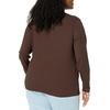 image:imageAmazon Essentials Womens Long Sleeve SlimFit Rib Scoop Neck Sweater Fall Tops Pack of 2Eggshell WhiteEspresso