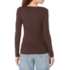 image:imageAmazon Essentials Womens Long Sleeve SlimFit Rib Scoop Neck Sweater Fall Tops Pack of 2Eggshell WhiteEspresso