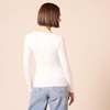 image:imageAmazon Essentials Womens Long Sleeve SlimFit Rib Scoop Neck Sweater Fall Tops Pack of 2GreyWhite