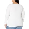image:imageAmazon Essentials Womens Long Sleeve SlimFit Rib Scoop Neck Sweater Fall Tops Pack of 2LilacWhite