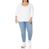 image:imageAmazon Essentials Womens Long Sleeve SlimFit Rib Scoop Neck Sweater Fall Tops Pack of 2LilacWhite