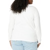 image:imageAmazon Essentials Womens Long Sleeve SlimFit Rib Scoop Neck Sweater Fall Tops Pack of 2NavyWhite