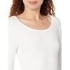 image:imageAmazon Essentials Womens Long Sleeve SlimFit Rib Scoop Neck Sweater Fall Tops Pack of 2NavyWhite