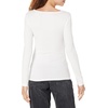 image:imageAmazon Essentials Womens Long Sleeve SlimFit Rib Scoop Neck Sweater Fall Tops Pack of 2White