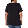 image:imageAmazon Essentials Womens Plus Size ShortSleeve VNeck TShirtBlack