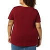 image:imageAmazon Essentials Womens Plus Size ShortSleeve VNeck TShirtBlackBurgundy