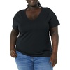 image:imageAmazon Essentials Womens Plus Size ShortSleeve VNeck TShirtBlackOlive