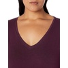 image:imageAmazon Essentials Womens Plus Size ShortSleeve VNeck TShirtBurgundy