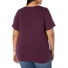 image:imageAmazon Essentials Womens Plus Size ShortSleeve VNeck TShirtBurgundy