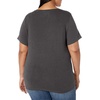 image:imageAmazon Essentials Womens Plus Size ShortSleeve VNeck TShirtCharcoal Heather