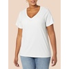 image:imageAmazon Essentials Womens Plus Size ShortSleeve VNeck TShirtWhite