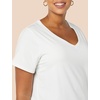 image:imageAmazon Essentials Womens Plus Size ShortSleeve VNeck TShirtWhite