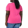 image:imageAmazon Essentials Womens Plus Size ShortSleeve VNeck TShirtWhiteDark Pink