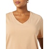 image:imageAmazon Essentials Womens Plus Size ShortSleeve VNeck TShirtWhiteLight Camel