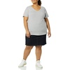 image:imageAmazon Essentials Womens Plus Size ShortSleeve VNeck TShirtWhiteLight Grey Heather