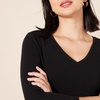image:imageAmazon Essentials Womens RegularFit 34 Sleeve VNeck TShirt Cotton Modal Blend Jersey Available in Plus Size Multipacks