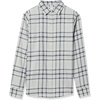 image:imageAmazon Essentials Womens RegularFit LongSleeve Lightweight Plaid Flannel Shirt with Brushed Finish Shirttail HemBlack Grey Plaid