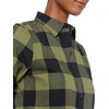 image:imageAmazon Essentials Womens RegularFit LongSleeve Lightweight Plaid Flannel Shirt with Brushed Finish Shirttail HemBlack Olive Buffalo Check