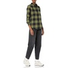 image:imageAmazon Essentials Womens RegularFit LongSleeve Lightweight Plaid Flannel Shirt with Brushed Finish Shirttail HemBlack Olive Buffalo Check