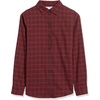 image:imageAmazon Essentials Womens RegularFit LongSleeve Lightweight Plaid Flannel Shirt with Brushed Finish Shirttail HemBlack Red Preppy Check