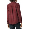 image:imageAmazon Essentials Womens RegularFit LongSleeve Lightweight Plaid Flannel Shirt with Brushed Finish Shirttail HemBlack Red Preppy Check