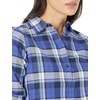 image:imageAmazon Essentials Womens RegularFit LongSleeve Lightweight Plaid Flannel Shirt with Brushed Finish Shirttail HemBlue Grey Navy Plaid