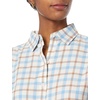 image:imageAmazon Essentials Womens RegularFit LongSleeve Lightweight Plaid Flannel Shirt with Brushed Finish Shirttail HemBlue Red Madras Plaid