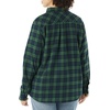 image:imageAmazon Essentials Womens RegularFit LongSleeve Lightweight Plaid Flannel Shirt with Brushed Finish Shirttail HemDark Green Navy Medium Plaid