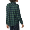 image:imageAmazon Essentials Womens RegularFit LongSleeve Lightweight Plaid Flannel Shirt with Brushed Finish Shirttail HemDark Green Navy Medium Plaid
