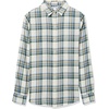 image:imageAmazon Essentials Womens RegularFit LongSleeve Lightweight Plaid Flannel Shirt with Brushed Finish Shirttail HemIvory Green Alpine Plaid