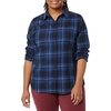 image:imageAmazon Essentials Womens RegularFit LongSleeve Lightweight Plaid Flannel Shirt with Brushed Finish Shirttail HemNavy Chelsea Tartan