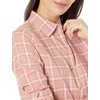 image:imageAmazon Essentials Womens RegularFit LongSleeve Lightweight Plaid Flannel Shirt with Brushed Finish Shirttail HemPeach Windowpane Plaid