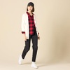 image:imageAmazon Essentials Womens RegularFit LongSleeve Lightweight Plaid Flannel Shirt with Brushed Finish Shirttail HemRed Buffalo Check