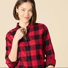 image:imageAmazon Essentials Womens RegularFit LongSleeve Lightweight Plaid Flannel Shirt with Brushed Finish Shirttail HemRed Buffalo Check