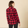 image:imageAmazon Essentials Womens RegularFit LongSleeve Lightweight Plaid Flannel Shirt with Brushed Finish Shirttail HemRed Buffalo Check