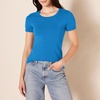 image:imageAmazon Essentials Womens RegularFit ShortSleeve TShirt Crewneck and VNeck Options Multipacks2pack BlueCoral Orange