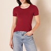 image:imageAmazon Essentials Womens RegularFit ShortSleeve TShirt Crewneck and VNeck Options Multipacks2pack BurgundyPink