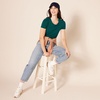 image:imageAmazon Essentials Womens RegularFit ShortSleeve TShirt Crewneck and VNeck Options Multipacks2pack Dark GreenPowder Blue