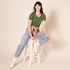 image:imageAmazon Essentials Womens RegularFit ShortSleeve TShirt Crewneck and VNeck Options Multipacks2pack Military GreenMint
