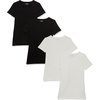 image:imageAmazon Essentials Womens RegularFit ShortSleeve TShirt Crewneck and VNeck Options MultipacksBlackWhite