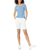 image:imageAmazon Essentials Womens RegularFit ShortSleeve TShirt Crewneck and VNeck Options MultipacksBlue StripeCamel Animal
