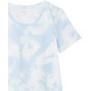 image:imageAmazon Essentials Womens RegularFit ShortSleeve TShirt Crewneck and VNeck Options MultipacksBlue Tie DyeWhite