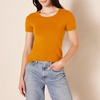 image:imageAmazon Essentials Womens RegularFit ShortSleeve TShirt Crewneck and VNeck Options MultipacksCoral OrangeGolden Yellow