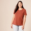 image:imageAmazon Essentials Womens RegularFit ShortSleeve TShirt Crewneck and VNeck Options MultipacksLight PinkTerracotta