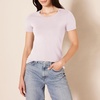 image:imageAmazon Essentials Womens RegularFit ShortSleeve TShirt Crewneck and VNeck Options MultipacksLight PurpleCharcoal Heather