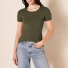 image:imageAmazon Essentials Womens RegularFit ShortSleeve TShirt Crewneck and VNeck Options MultipacksOliveOatmeal Heather